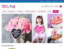 Tablet Screenshot of flowerdelivery4all.com
